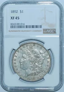 1892 NGC XF45 Morgan Silver Dollar - Picture 1 of 2