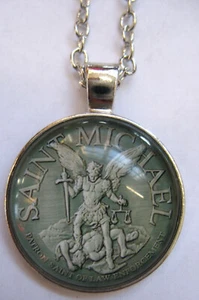 Halskette Sankt St. Michael Necklace Heiliger Erzengel x - Bild 1 von 1
