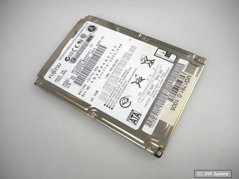 Fujitsu Siemens Lifebook C1320D Ersatzteil: 40GB MHT2040BH SATA Festplatte, HDD - Bild 1 von 1