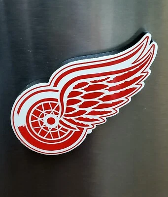 Detroit Redwings Nhl Wood Magnet 4 " 3D Hockey Logo Fridge 2024 2025 Team Sign — 第 1/2 张图片