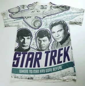 Vintage 1992 Star Trek All Over Print AOP T-Shirt LARGE - Bild 1 von 4
