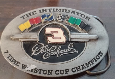 Dale Earnhardt #3 belt buckle Pewter Excellent Condition Cover