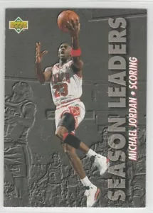 Tarjeta de baloncesto Michael Jordan 1993-94 Upper Deck. Líderes anotadores de temporada #166 - Imagen 1 de 2