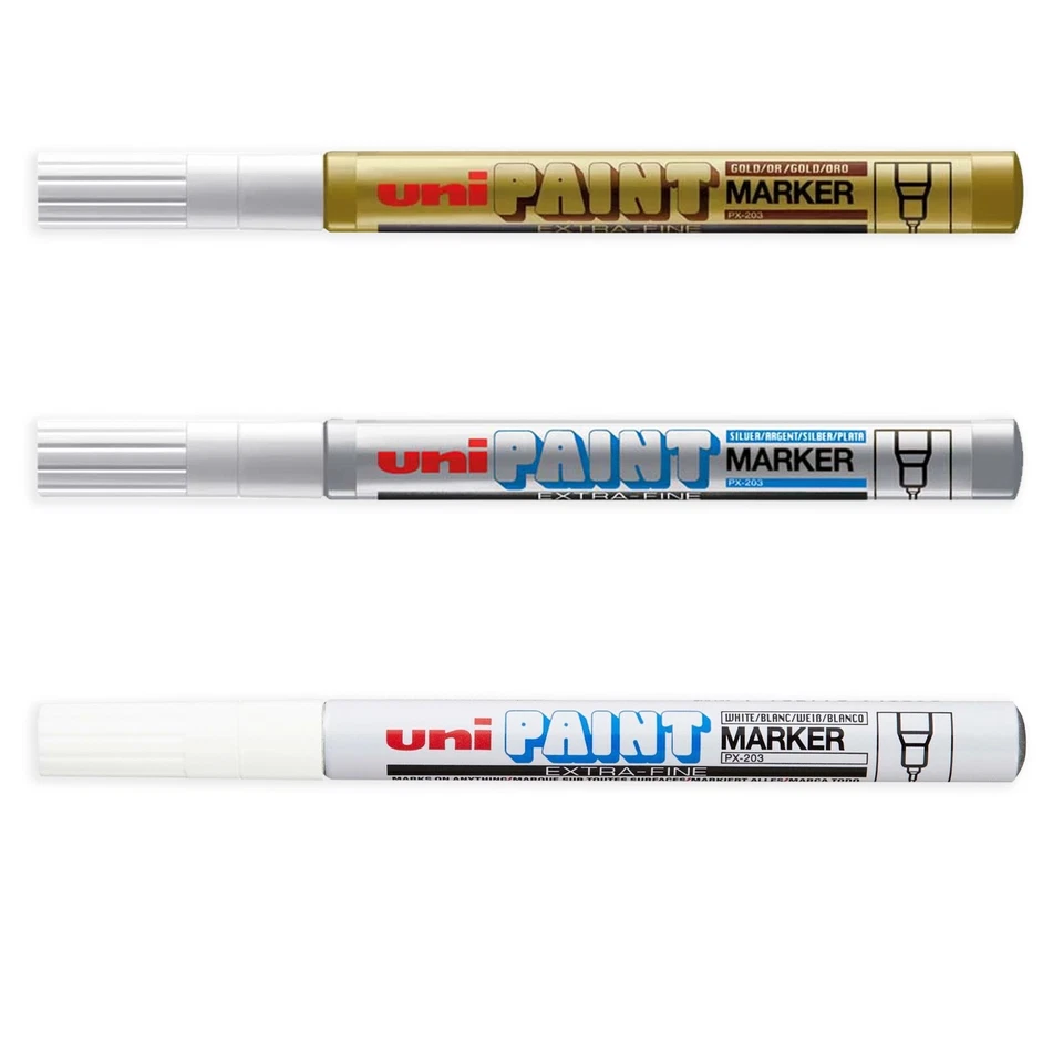 UNIBALL Uni-Ball Paint Marker Stift extra fein PX-203 - 3er Pack - 3 Farben verfügbar