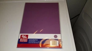 20X LINEN CARDBOARD FOR SCRAPBOOKING/CARDS NEW PURPLE WITH RELIEF (H) - Picture 1 of 1