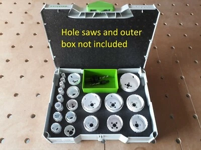 Custom Foam Hole Saw Insert for the original T-LOC Festool / Tanos Systainer