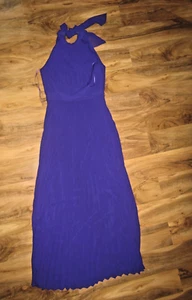 BIBA purple Pleated Maxi Dress - Size 10 - Picture 1 of 4