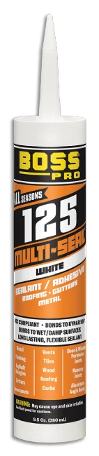 BOSS PRODUCTS Boss 125 Multi-Seal Building Construction Sealant, 10.1 oz Cartridge, Clear