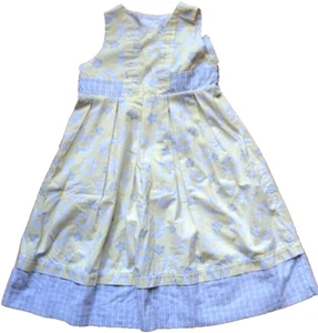 Vintage Yellow & Blue Boutique Hartstrings Floral Dress Size 5 - Picture 1 of 3