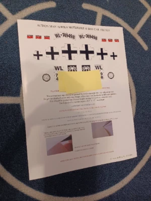 ACTION MAN Afrika Motor Bike & Side Car Reproduction Stickers - Image 1 of 2