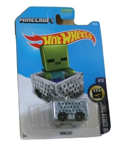 Hot Wheels Mattel Minecraft Minecart HW Tiempo de pantalla 4/10 Carro de juguete Vehículo Jugar - Imagen 1 de 3