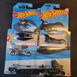 Hot Wheels Super Rigs Batmobile Hauler, Batman Forever Batmobile TH,BATPLANE - Picture 1 of 21