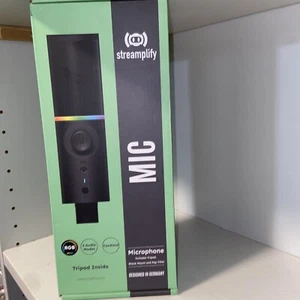 Streamplify MIC RGB Mikrofon USB-A Schwarz inkl. Dreifuß Popschutz für Streaming - Bild 1 von 7