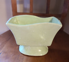 Vintage #192 USA Art Pottery Footed Flower Pot Planter Mint Green Spatter 