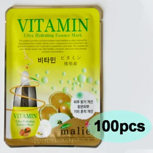 100ea MALIE VITAMIN Face Mask Packs Sheet 25g Moisturizing Cosmetic EXPRESS SHIP - Picture 1 of 7