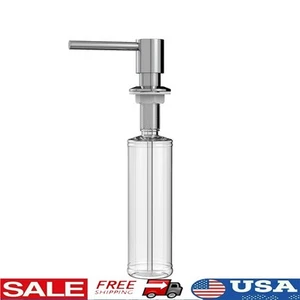 Modern Kitchen Soap Lotion Dispenser Top Fill Pump Brass Construction Chrome New - Bild 1 von 8