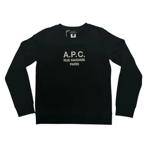 NWT A.P.C Tina Crewneck Sweater Womens Size Small Black - Picture 1 of 4