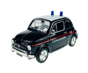 WELLY FIAT NUOVA 500 CARABINEROS 1:24 MODELO METAL FUNDIDO A PRESIÓN NUEVO EN CAJA POL de 13,5 cm - Imagen 1 de 6