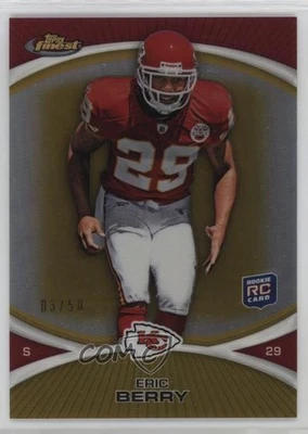 2010 Topps Finest Gold Refractor /50 Eric Berry #102 Rookie RC - Imagem 1 de 2