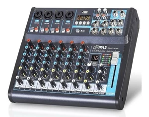 Pyle Professional Audio Mixer, Desktop Console, Desktop System, Digital Interfac - Picture 1 of 6