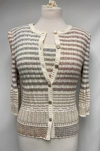 Hermoso conjunto de suéter exclusivo para damas de ST. JOHN TALLA 4 TALLA M S - Imagen 1 de 7