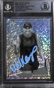 MADISON KEYS AUTO SIGNED 2021 TOPPS CHROME CARD BAS COA AUSTRALIAN OPEN CHAMP - Picture 1 of 2