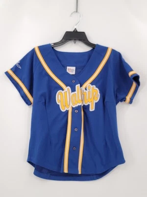 Camiseta Chase Authentics Nascar para mujer talla grande color azul/amarillo cuello en V botón Foto 1 de 4