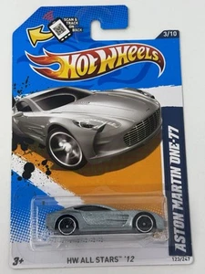 Hot Wheels 2012 All Stars Metallic Silver Aston Martin One-77 #123 A12 - Picture 1 of 6