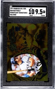 Donruss Signature Series 1997 #NNO Don Mattingly Significant SGC 9,5 MT+ 10 automático - Imagen 1 de 2