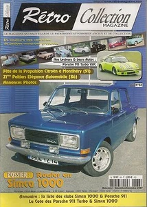 RETRO SAMMLUNG 68 2007 RÜCKENLEHNE SIMCA 1000 PORSCHE 911 TURBO VHC 350PS - Bild 1 von 1