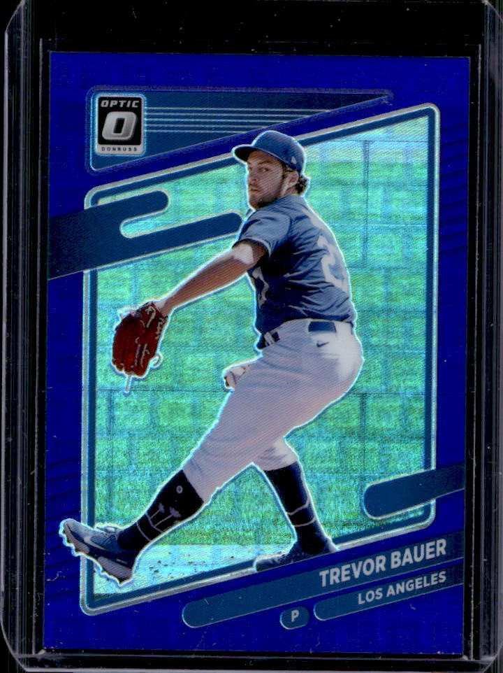 2021 Donruss Optic Trevor Bauer Purple Pandora Prizm #18/99 Dodgers