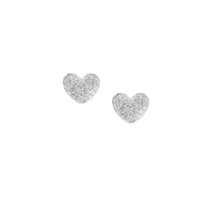 AMEN ORECCHINI MINI CUORE PAVE' ARGENTO 925 REFERENZA EHBOBBZ3 NUOVI - Foto 1 di 2