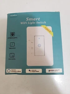 Pack of 2 Gang Yeewell Smart WiFi Light Switch Works with Alexa, Google, IFTTT - Picture 1 of 3