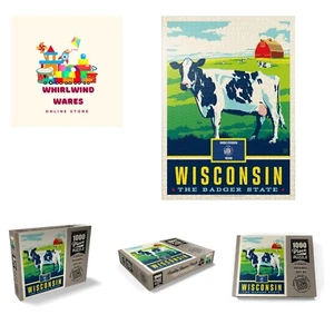MyPuzzle Wisconsin: The Badger State -  1000 Piece Jigsaw Puzzle for Adults - Picture 1 of 12