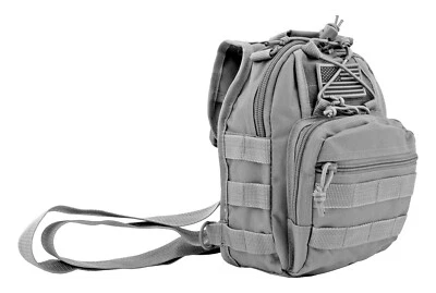 EastWest USA Tactical Gear CONCEALED CARRY MOLLE Sling Bag EDC Chest Pack GRAY