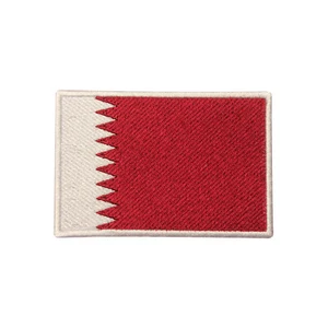 Parche de bandera del país de Qatar parche de hierro para coser insignia parche bordado - Imagen 1 de 1