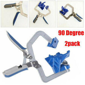 Set of 2 Right Angle Corner Clamp Joints Tool 90° Corner Clamp Clip For Kreg Jig