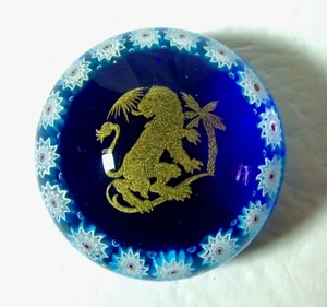 Millefiori Glas Briefbeschwerer Fratelli Toso Sternzeichen RAR signiert - Bild 1 von 3