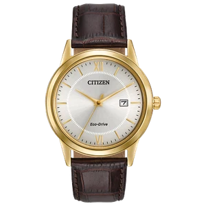 Corso Citizen Men's Straps Eco-Drive Ivory White Dial Watch AW1232-04A - Picture 1 of 2
