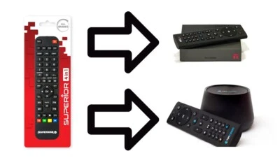 Telecomando Universale per Decoder Tim Vision Box Superior 4 in 1  colore Nero - Immagine 1 di 2