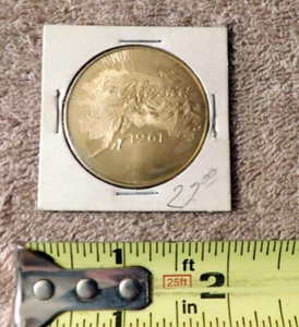 Alaska America’s The Last Frontier Coin 1961 Challenge Coin Token Two Sides - Picture 1 of 7