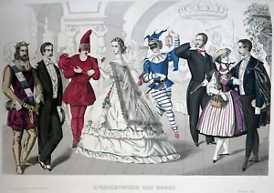 MODA UOMO LEIPZIG LONDRA PARIGI OPERA IMPORTANTE NUMEROSE ILLUSTRAZIONI 1861 - Foto 1 di 10