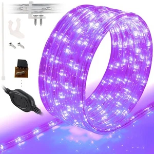 Purple Exterior LED Rope Lights, Waterproof, Connectable, 10' 25' 50' 100'ft - Picture 1 of 9