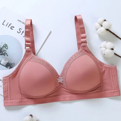 Sujetadores de mujer de mediana edad cobertura completa acolchados inalámbricos sujetador belleza bralette Foto 1 de 4