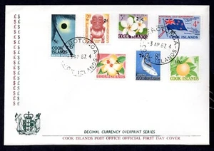 Cook Islands - 1967 Decimal Currency Overprints First Day Cover - Picture 1 of 2