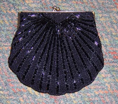Bolso de noche VINTAGEANDRE CELLINI negro con cuentas Foto 1 de 4