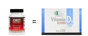 Remedy Energetics Vitamin D3 50,000 IU 15 Caps = Manufactured by Ortho Molecular - Picture 1 of 8