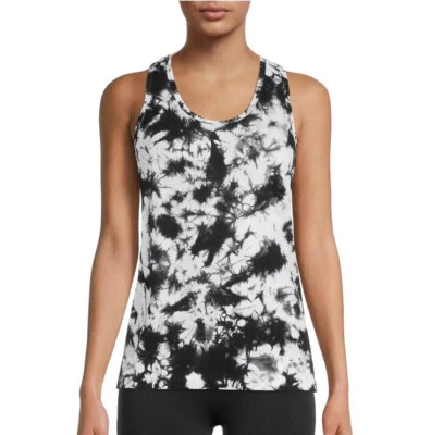 Camiseta sin mangas AVIA Razorback para mujer talla mediana 8-10 negra blanca tie dye transpirable nueva Foto 1 de 4