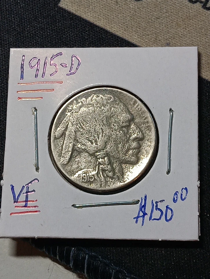 👉1915-D  Buffalo Nickel ,  choice VF Choice Harder Scarce Date - Image 1 of 2