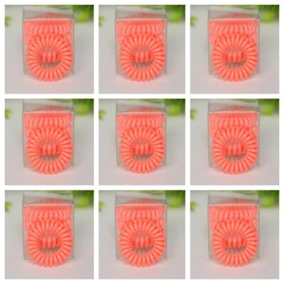 9sets/lot TPU Hair Ties Telephone Coiled rope, Hair Bands Ponytail for girls - Image 1 of 4